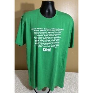 VTG 2012 Ted Movie Promo Comedy Mark Wahlberg Girlfriend Names Graphic Tee XL
